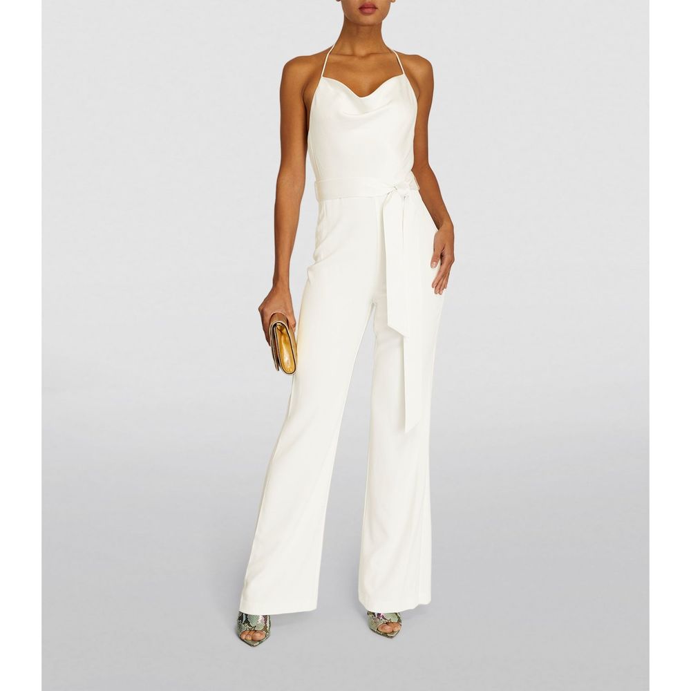 ALICE+OLIVIA
Cowl-Neck Primrose Satin Jumpsuit